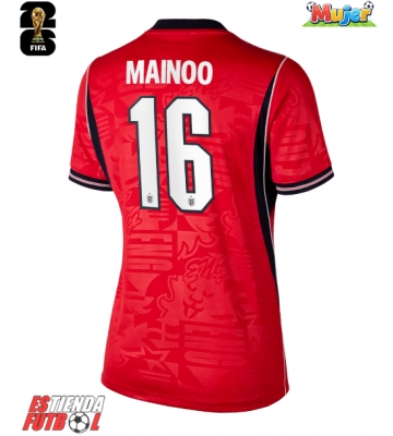 Inglaterra Kobbie Mainoo #16 Segunda Equipación Mujer Mundial 2026 Manga Corta